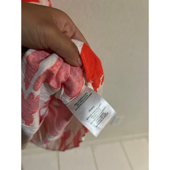 Maggy London Ilona in poppy stamp linen blend dress size SP $110 - Picture 5 of 7